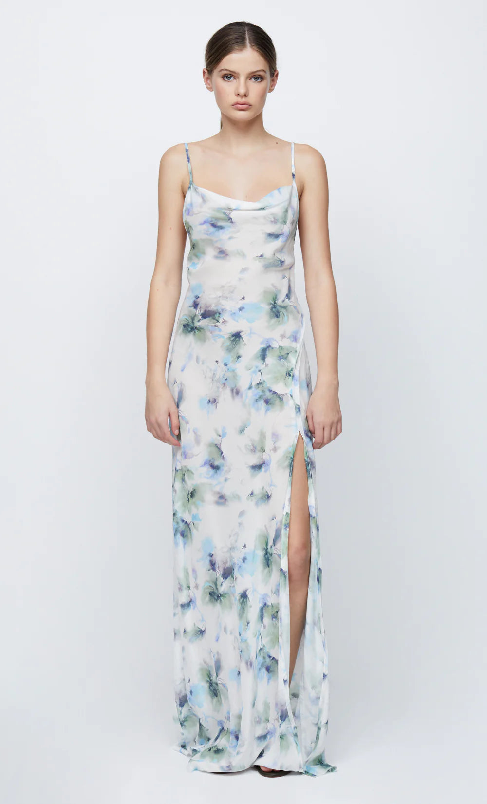 Organza DressCorrine Split Maxi Dress - Watercolor Floral