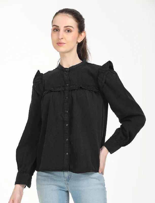 women's tops for those who want to add a pop of color to their outfitsWomen's Solid Oversized Shirt