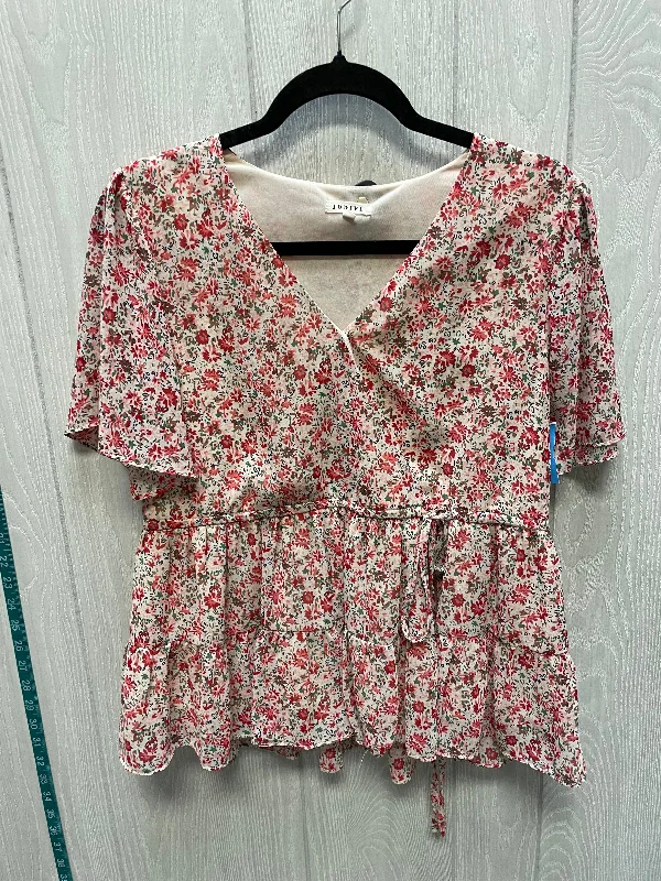 women's tops for statement-making outfitsBlouse Short Sleeve By Jodifl In Floral Print, Size: S