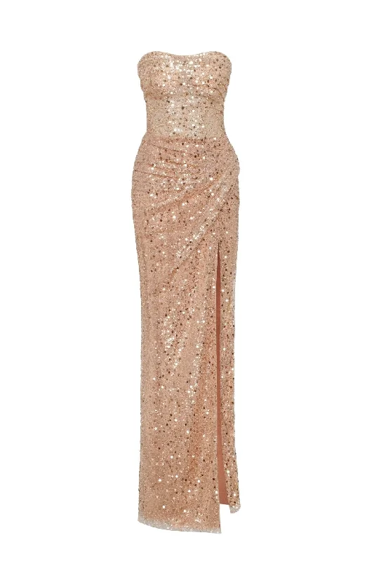 women's casual Friday dressesRadiant maxi dress in gold