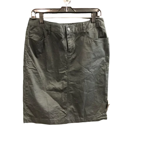 women's elastic-waisted skirts for pregnancyBlack Skirt Designer Norma Kamali, Size 10