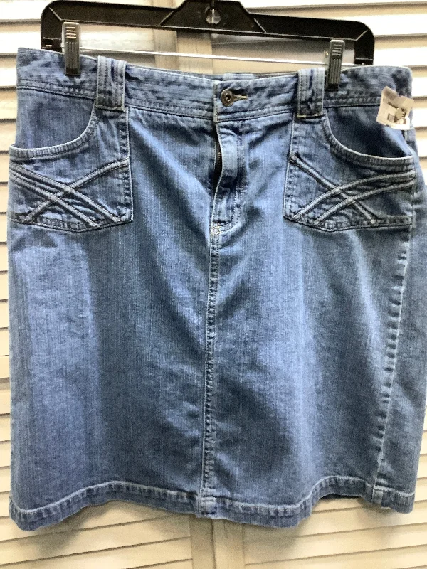 women's casual skirtsBlue Denim Skirt Midi Sonoma, Size 14