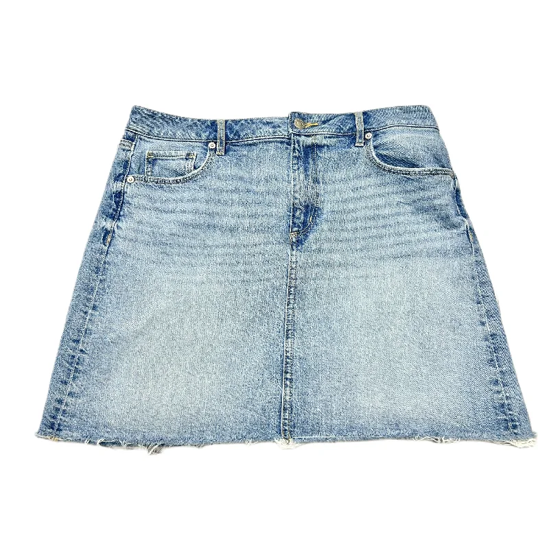 women's figure-flattering business skirtsBlue Denim Skirt Mini & Short By Loft, Size: 10