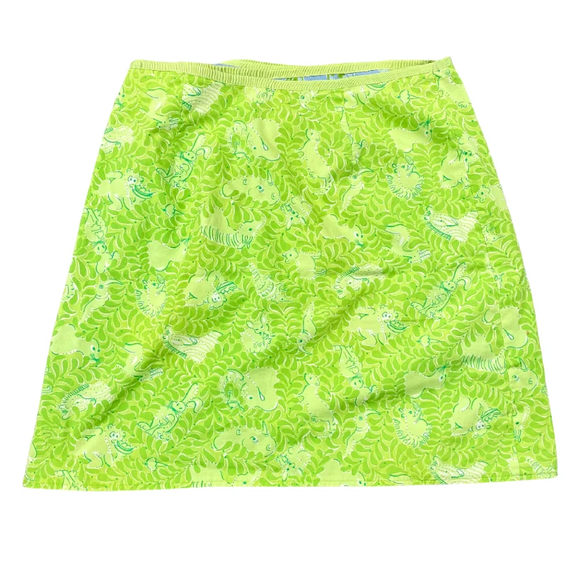 women's bodycon mini skirtsBlue & Green Skirt Designer Lilly Pulitzer, Size L