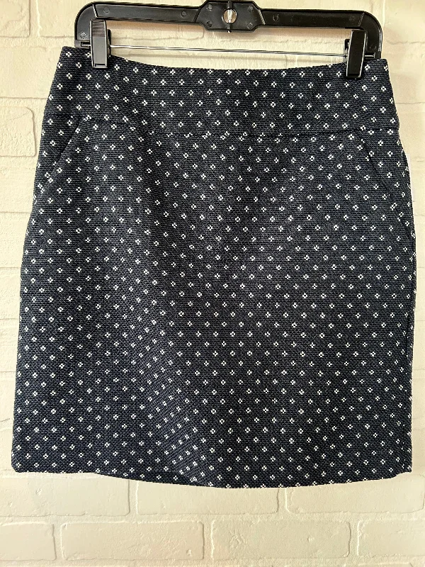 women's silk skirtsBlue & White Skirt Mini & Short Ann Taylor, Size 6