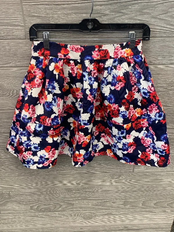 women's spring mini skirtsFloral Print Skirt Midi Express, Size 2