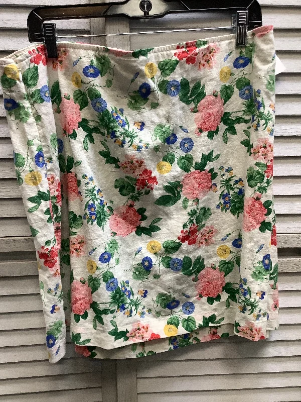 women's classic chiffon skirtsFloral Print Skirt Midi Old Navy, Size Xl