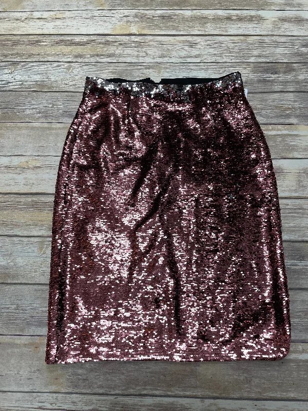 women's high-waisted skirtsPink & Silver Skirt Midi Eva Mendes, Size Xl