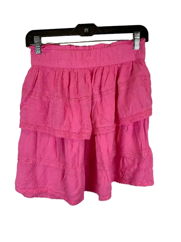 women's flowy skirtsPink Skirt Mini & Short Crown And Ivy, Size L