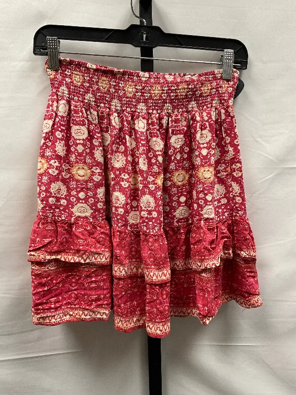 women's mini skirtsRed & Tan Skirt Mini & Short Cynthia Rowley, Size S