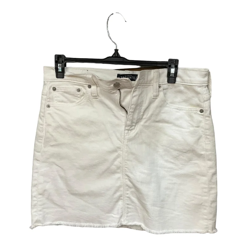 women's zip-up skirtsWhite Denim Skirt Mini & Short J. Crew, Size S