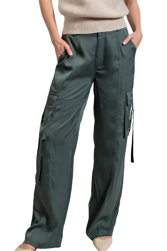 women's moisture-wicking pantsI Want It All Cargo Pants In Green