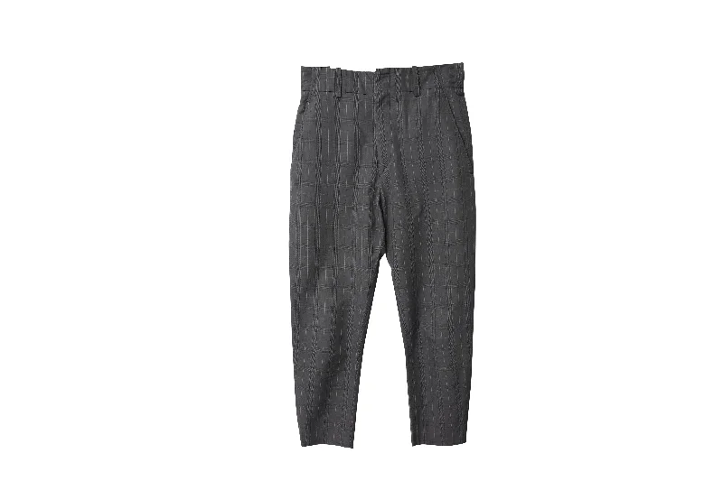 women's timeless pantsIsabel Marant Etoile Noah Check Slim Pants in Grey Cotton