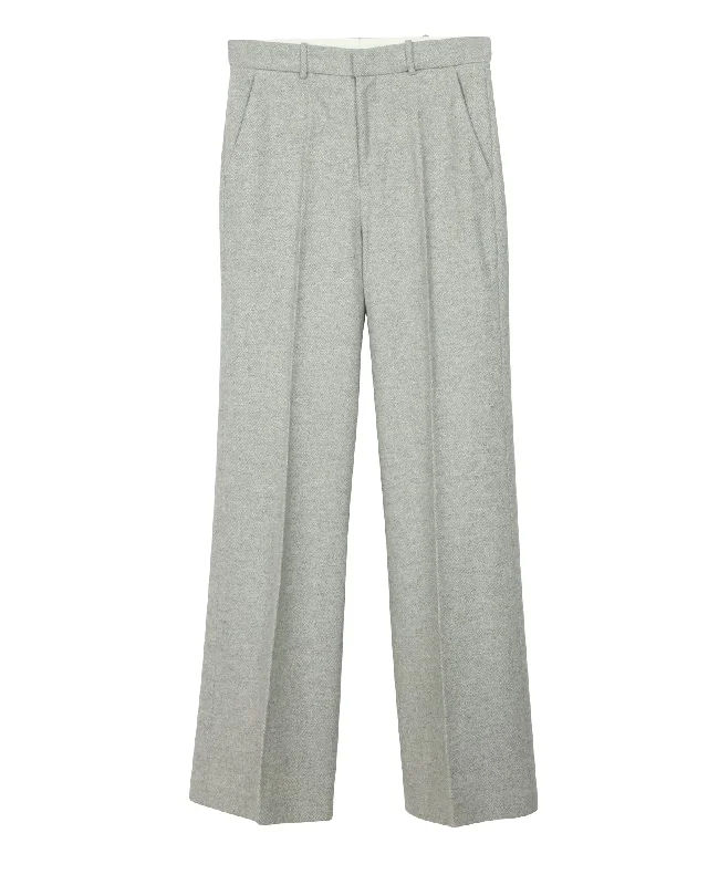 women's cashmere pantsJoseph Straight Trousers in Grey Wool