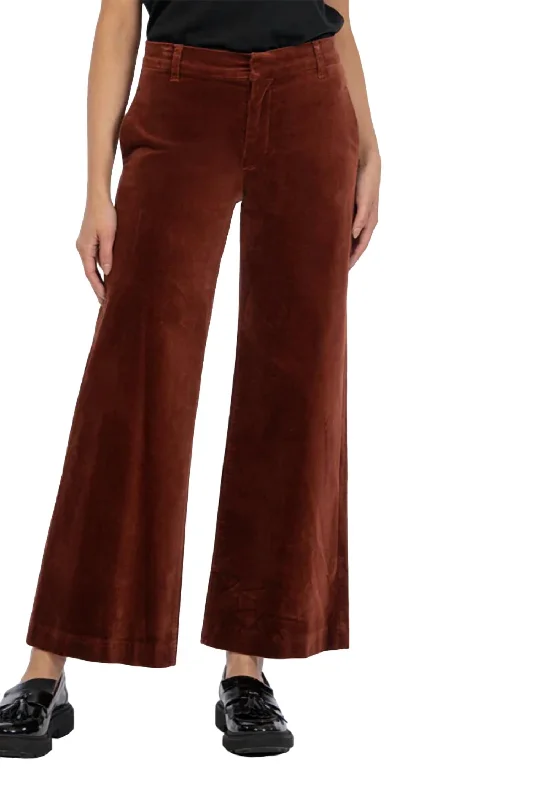 women's patched pantsMeg High Rise Velveteen Trouser In Brick