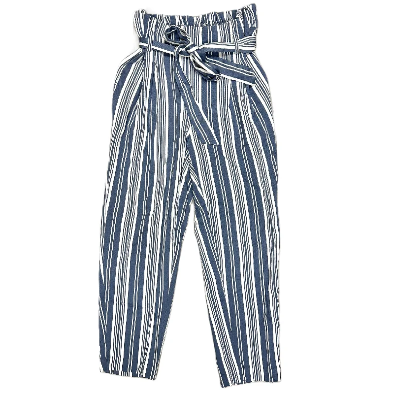 women's cotton pantsPants Wide Leg By Loft In Striped Pattern, Size: S