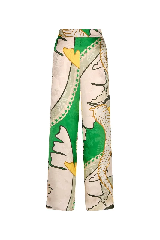 women's moisture-wicking pantsSanto Tomas Jacquard Pants In Green