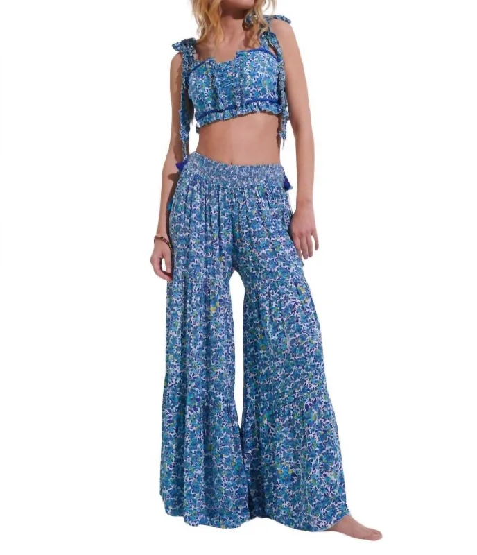 women's velvet pantsSoledad Pant In Blue Ocean