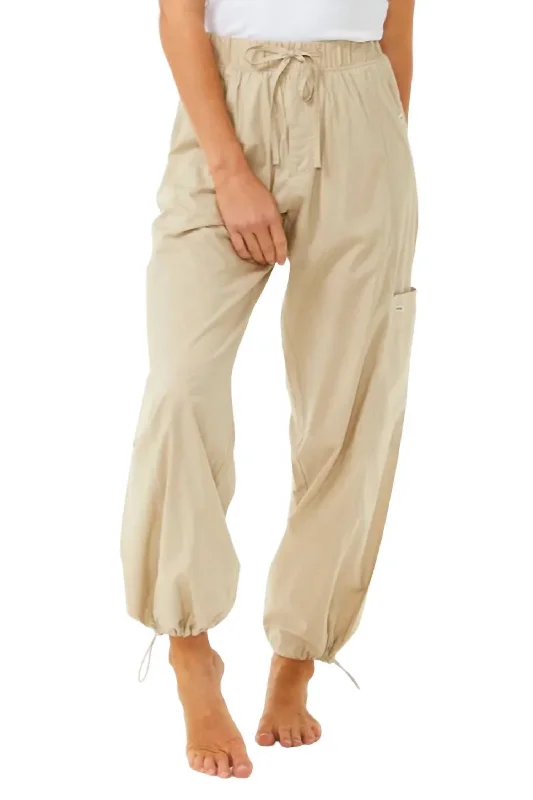 women's patched pantsSouth Bay Cargo Pant In Beige