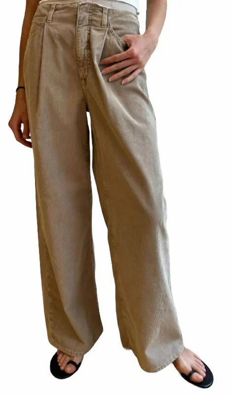 women's affordable pantsTaylor Wide Pleated Pants In Sand Dune