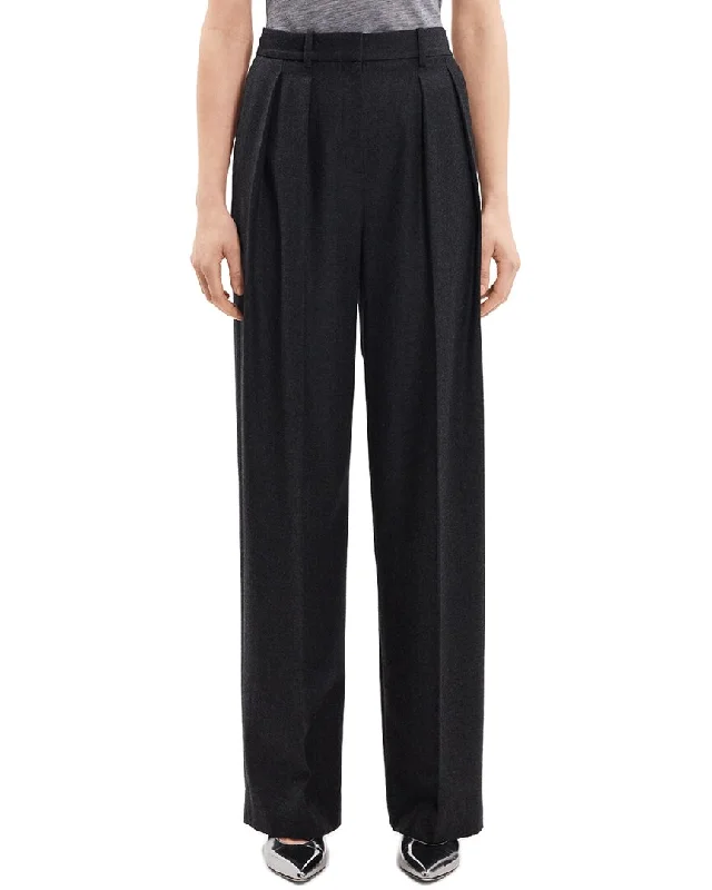 women's breathable pantsTheory Double Pleat Wool Pant