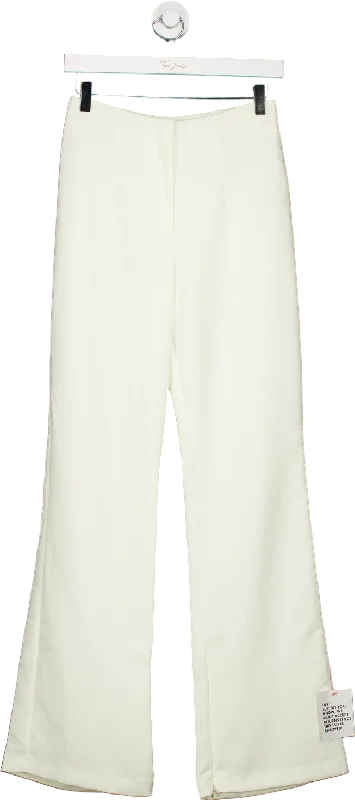 cozy women's tops for fall and winterTopshop White Flared Trousers UK 8