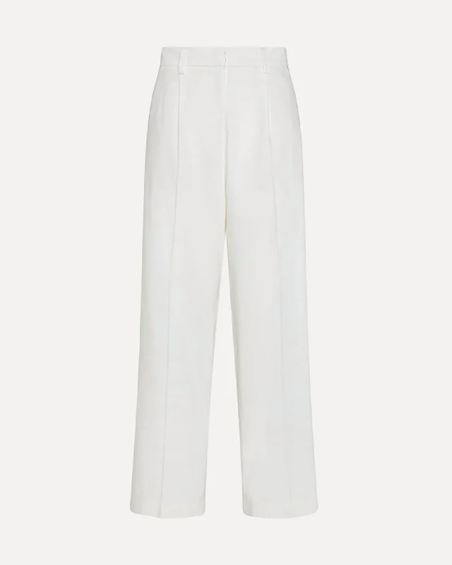 women's bell-bottom pantsWomen High–Rise Trousers In White