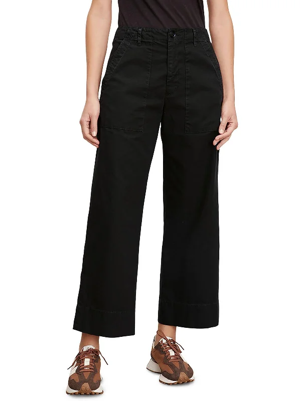 women's mini pantsWomens High Rise Cropped Wide Leg Pants