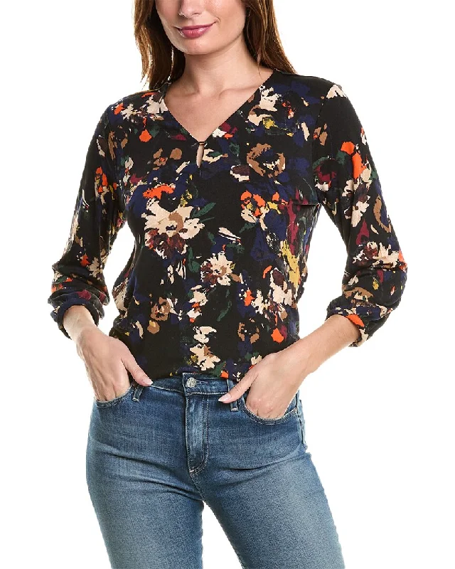 women's tops for those who love to dress up their casual looks with stylish topsJones New York Moss Crepe Top