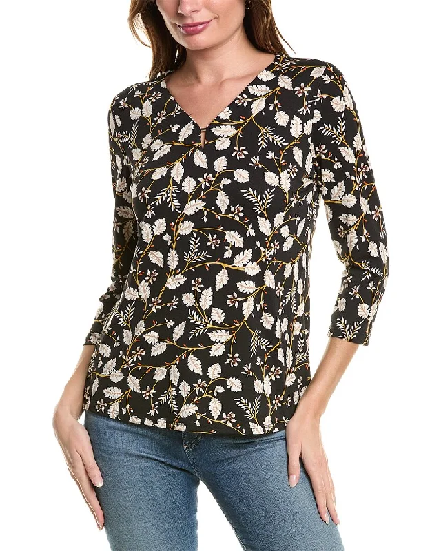 women's tops for those who love to mix and match prints and patternsJones New York Moss Crepe Top