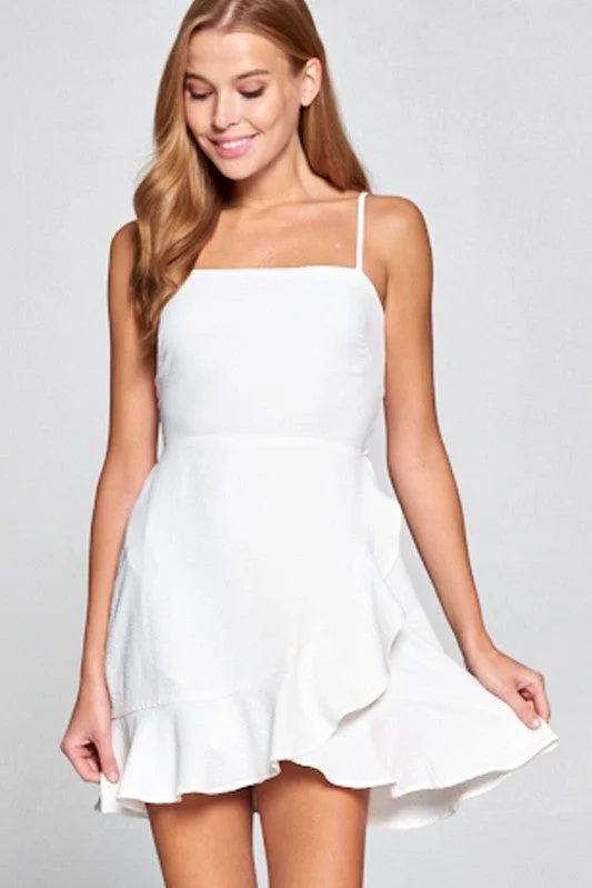 Minimalist DressWalking On Sunshine Dress - White