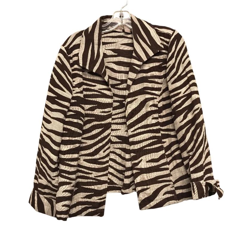 women's coats with oversized fitsBlazer By Chicos In Animal Print, Size:M