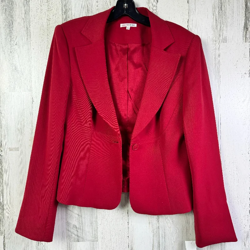 women's coats for hourglass figuresBlazer By Georgiou In Red, Size: L