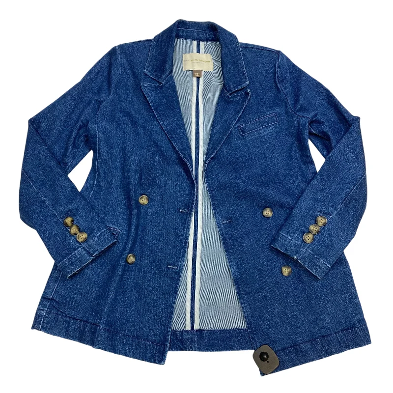 women's coats for boho-chic stylesBlazer By Pilcro In Blue Denim, Size: Xs