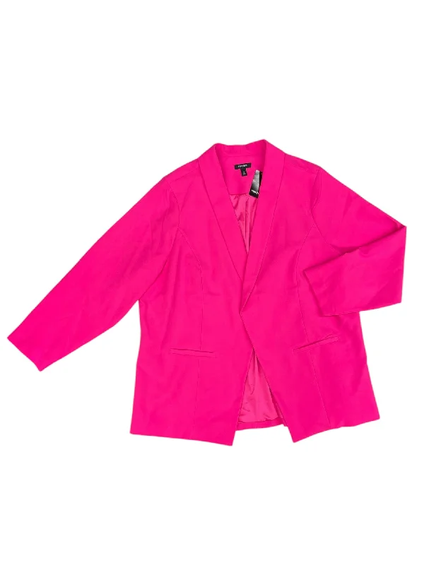 women's coats with velvet finishesBlazer By Torrid In Pink, Size: 3x