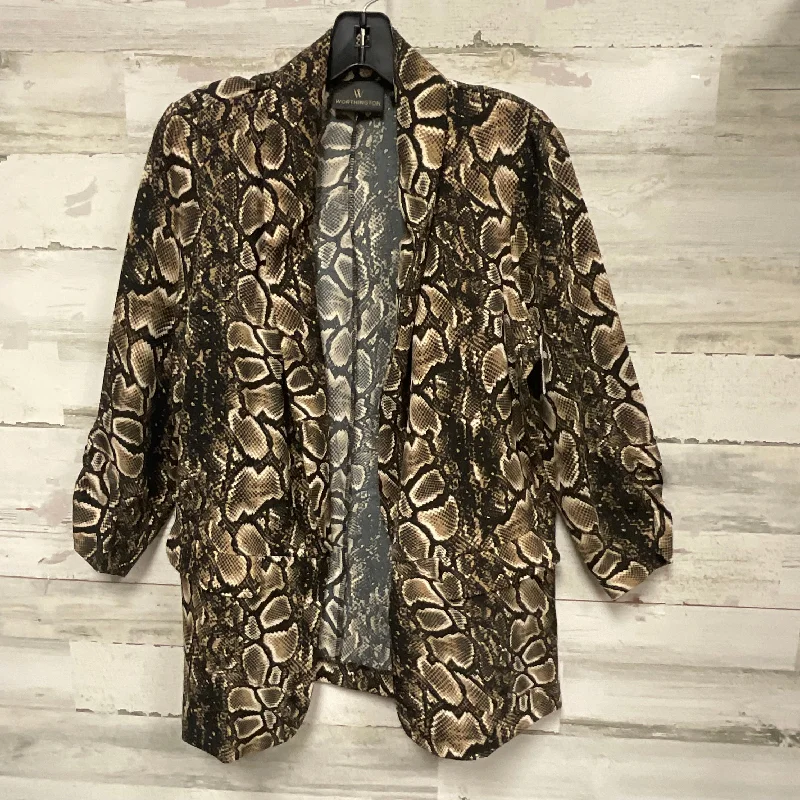 women's bomber jackets and coatsBlazer By Worthington In Animal Print, Size: M