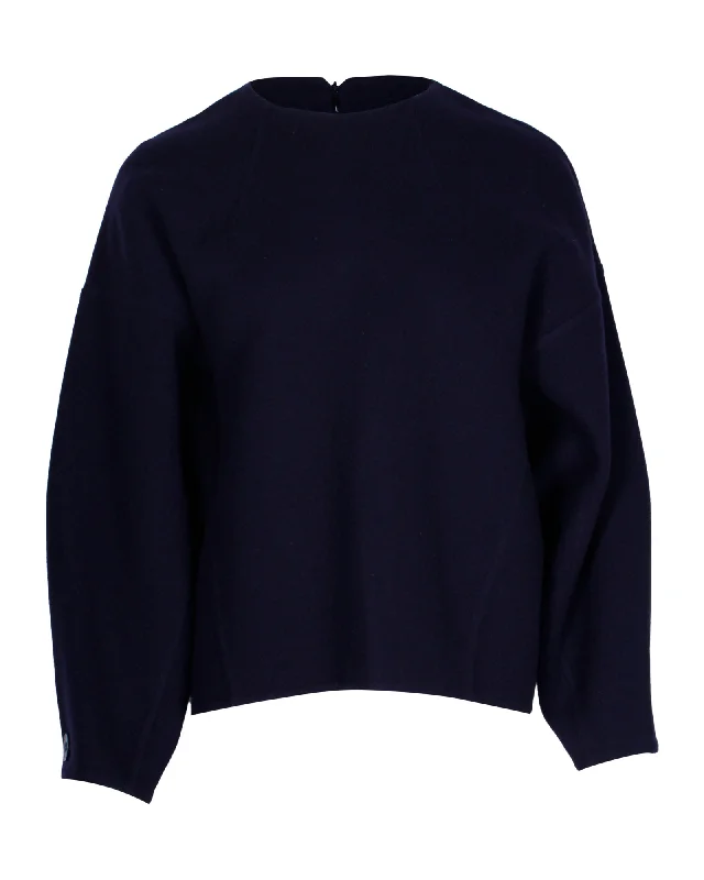 Designer Funky Hooded SweatersCeline Sweater in Navy Blue Cashmere