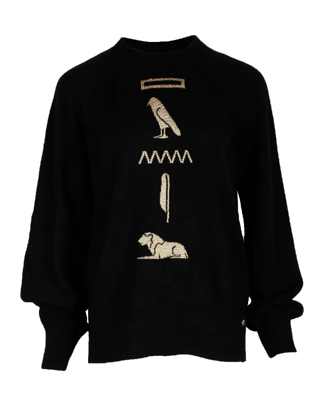 Plus-Size SweatersChanel Hieroglyphic Sweater in Black Cashmere