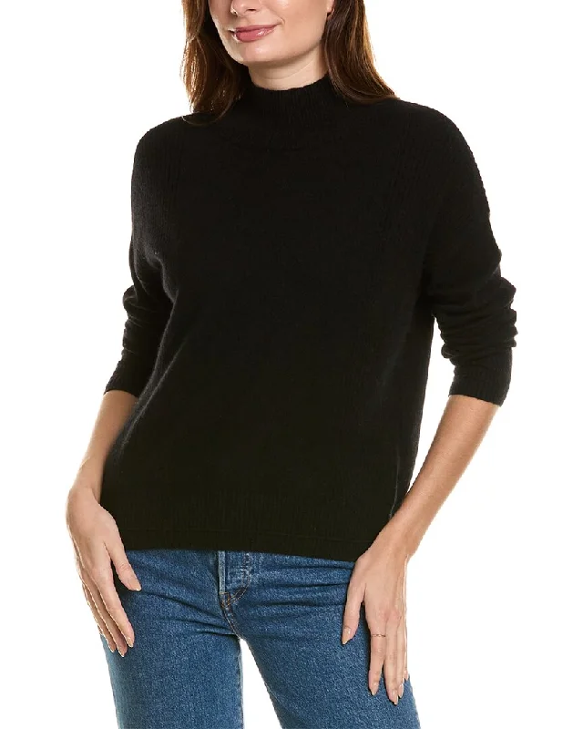 Plus-Size Quick-Dry Soft Knitted SweatersDesign History Mock Neck Cashmere Sweater