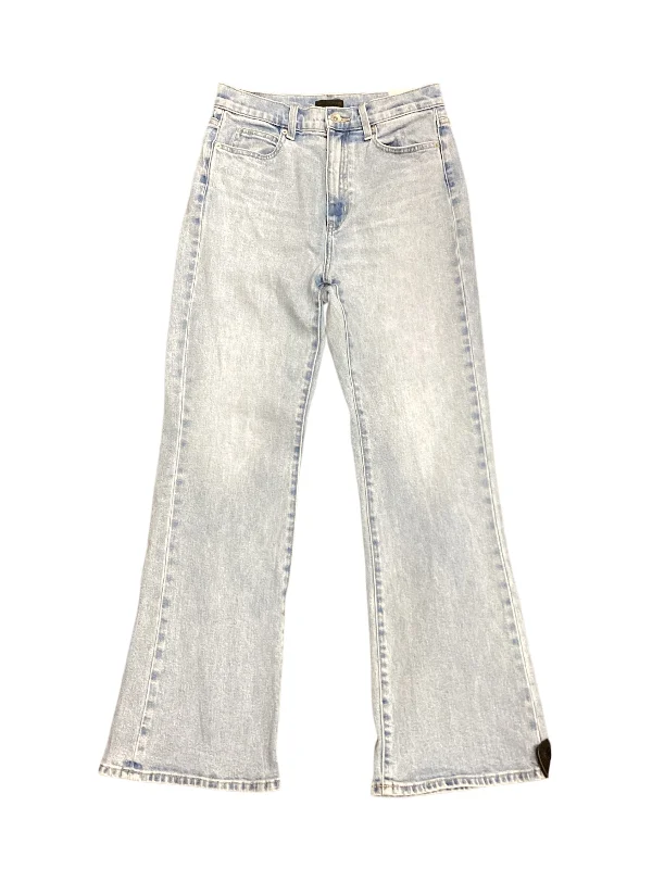 women's denim jeans with distressed back pocketsJeans Boot Cut By Uniqlo In Blue, Size: 6