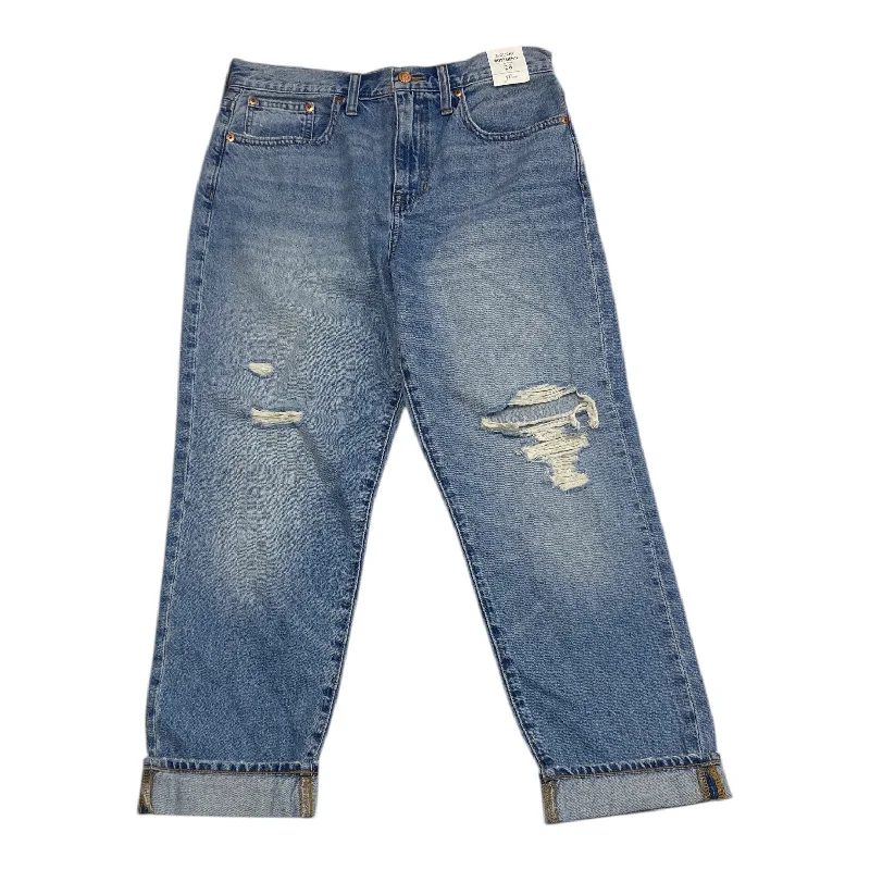 women's denim jeans with patchesJeans Boyfriend By J. Crew In Blue, Size: 6