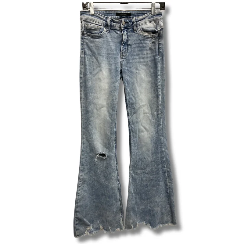 women's denim jeans for a cozy weekendJeans Flared By Flying Monkey In Blue Denim, Size: 4