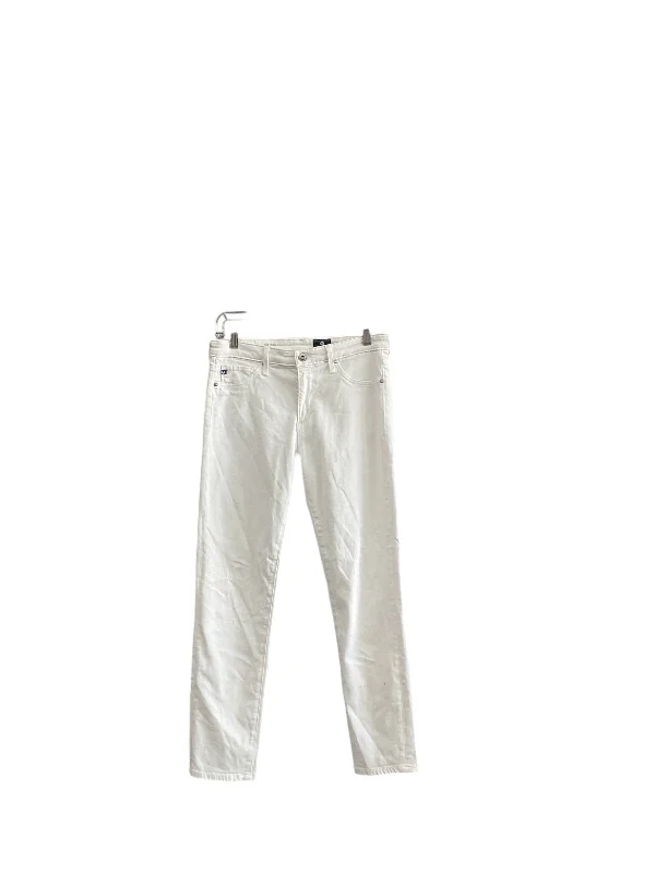 women's faded denim jeansJeans Skinny By Adriano Goldschmied In White, Size: 4