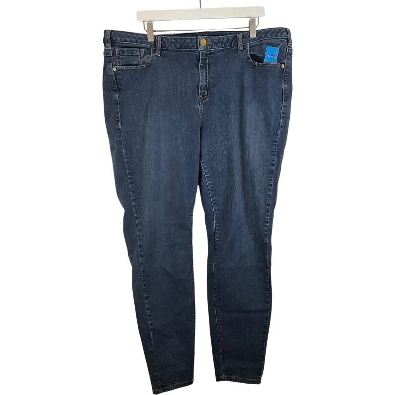 women's denim jeans with geometric patternsJeans Skinny By Lane Bryant In Blue Denim, Size: 22