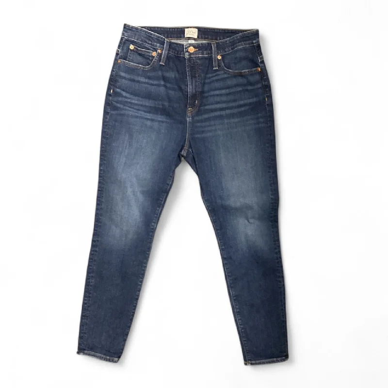 women's white denim jeansJeans Straight By J. Crew In Blue Denim, Size: 14