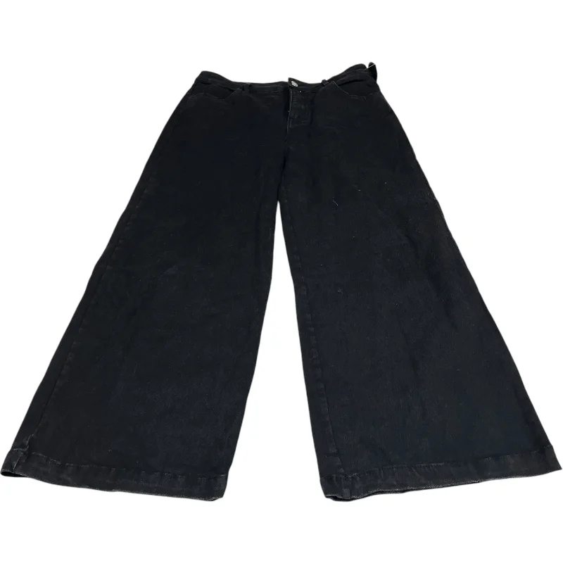 women's denim jeans for a glamorous eveningJeans Wide Leg By Entro In Black Denim, Size: 12