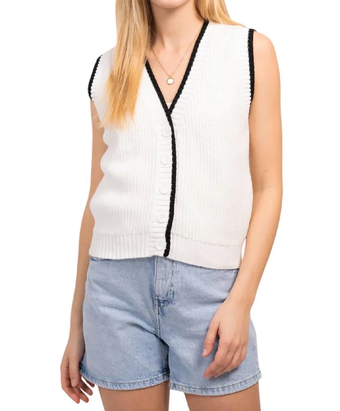 Plus-Size SweatersLucy Sweater Vest In White