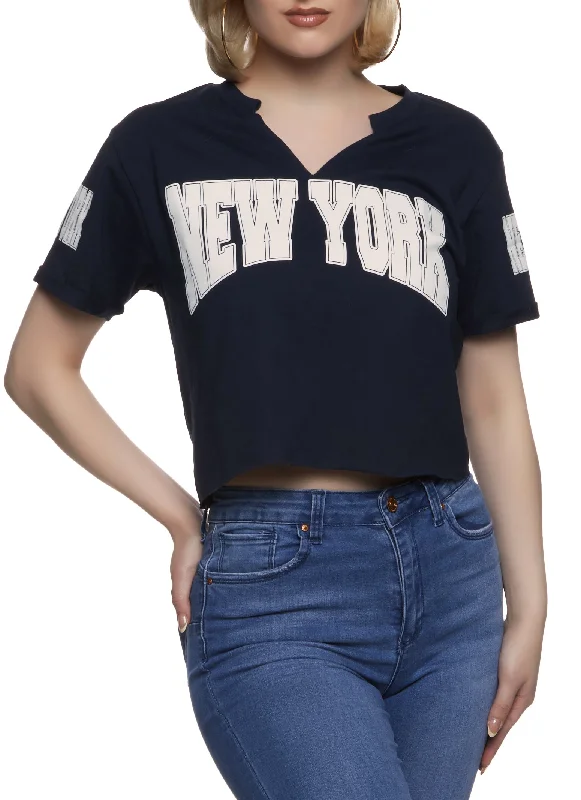 women's tops for boho-chic stylesNew York Graphic T Shirt