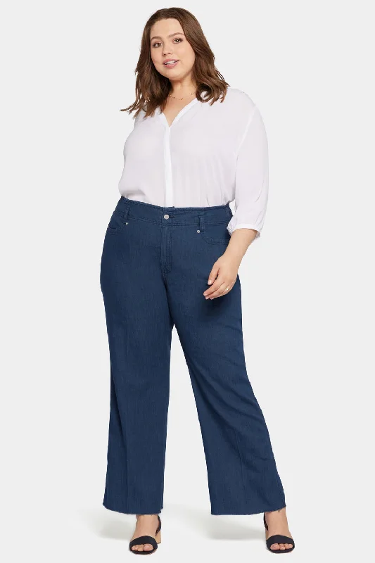 women's elastic waist denim jeansTeresa Wide Leg Jeans In Plus Size - Serendipity