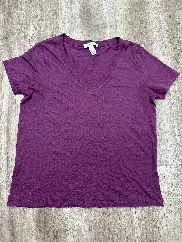 long-sleeved women's topsTop Short Sleeve By Forever 21 In Purple, Size: L